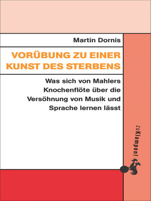 cover image of Vorübung zu einer Kunst des Sterbens